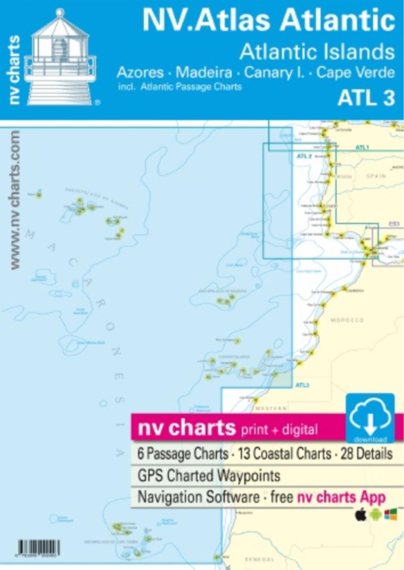 Nautischer Verlag Atlas ATL3 Atlantic Islands / Azores - Madeira - Canary Islands - Cape