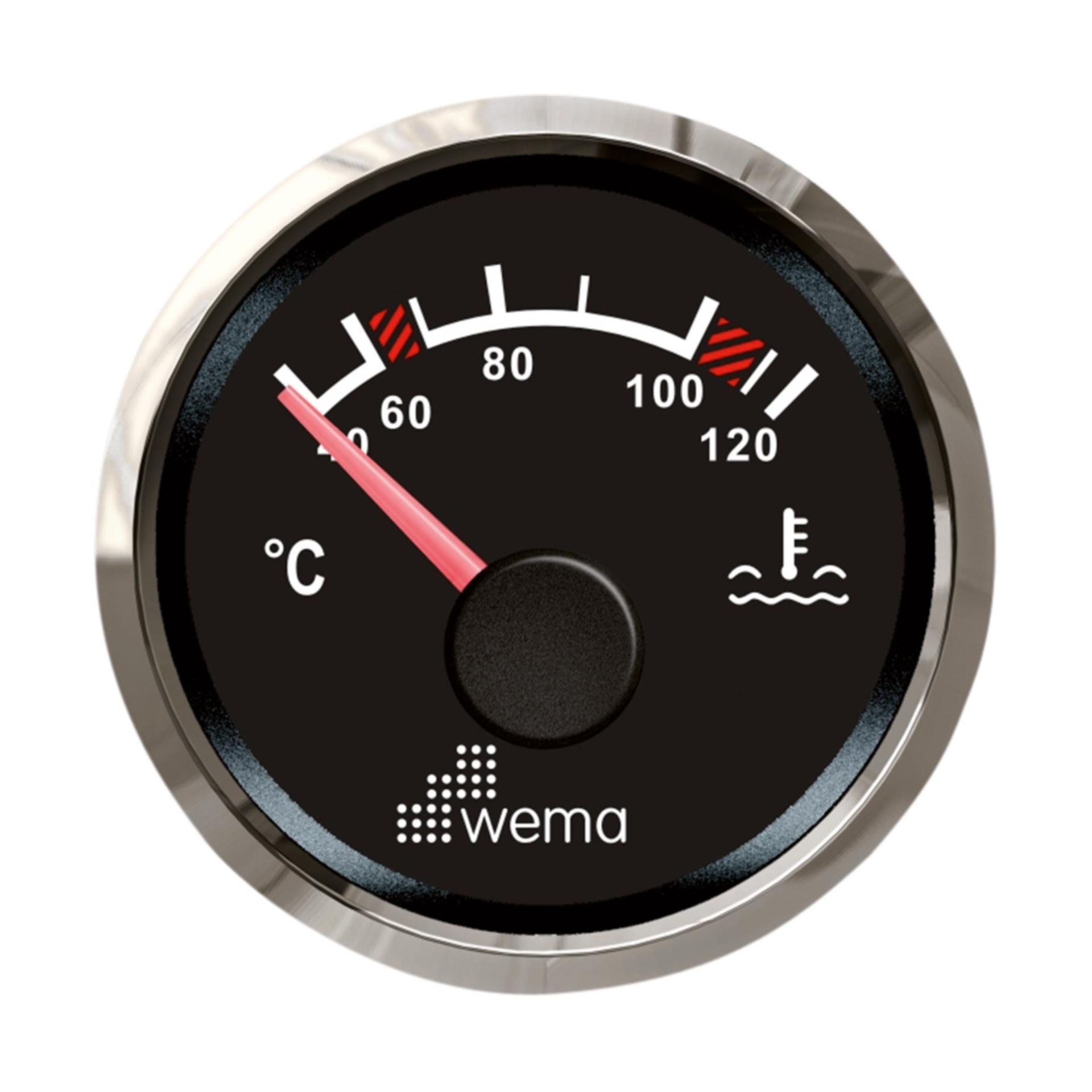 Wema Anzeige NMEA2000 Wassertemperatur 12V schwarz 