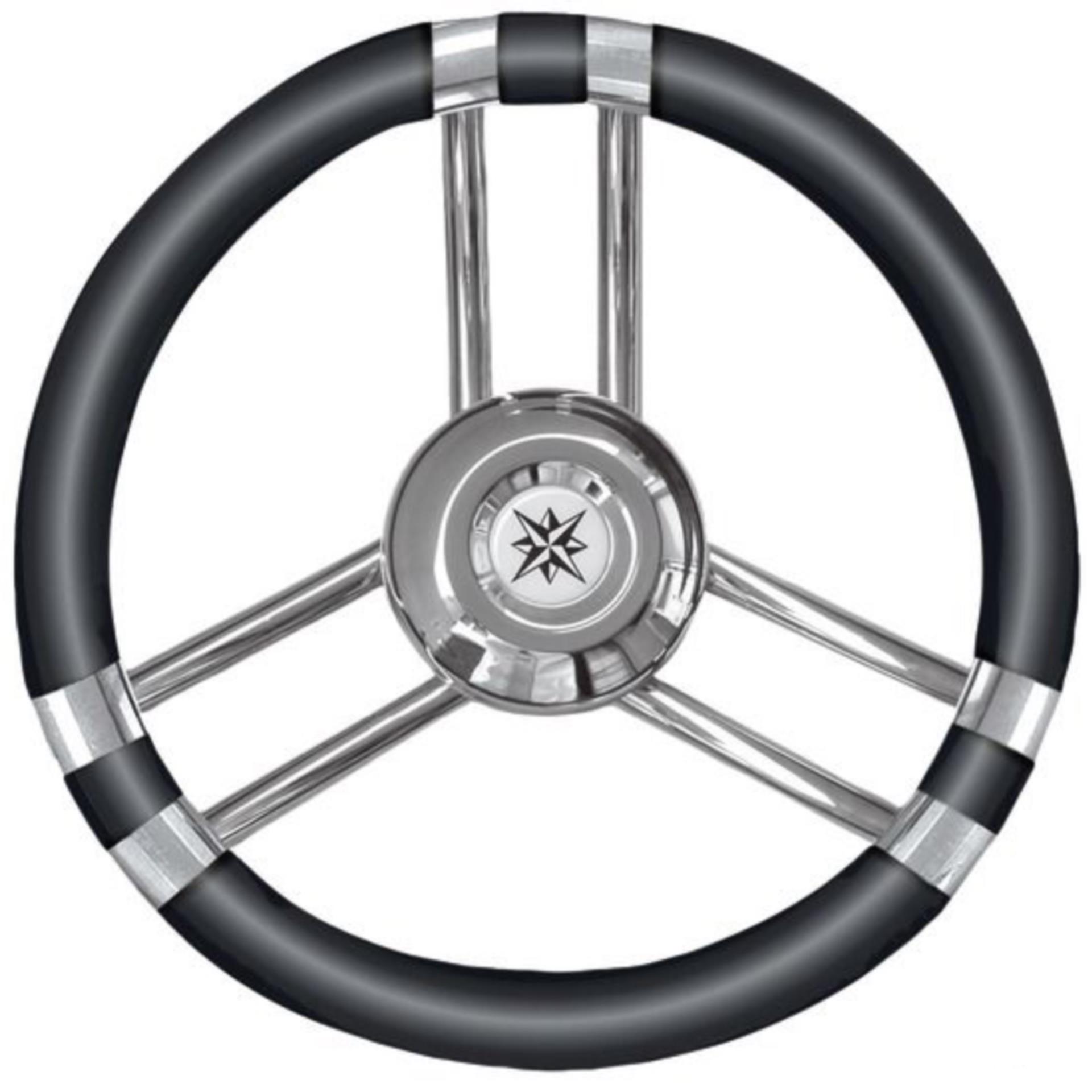 Osculati Steuerrad Wurzelholz, Edelstahlspeichen