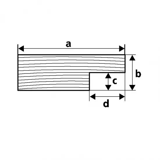 ARC Marine Teak Grating zum Eigenbau, Umrandungsprofil T042