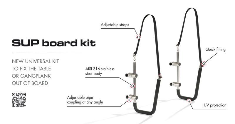 Osculati Deluxe SUP- oder Gangway Halterung, Edelstahl Osculati Deluxe SUP- oder Gangway Halterung, Edelstahl
