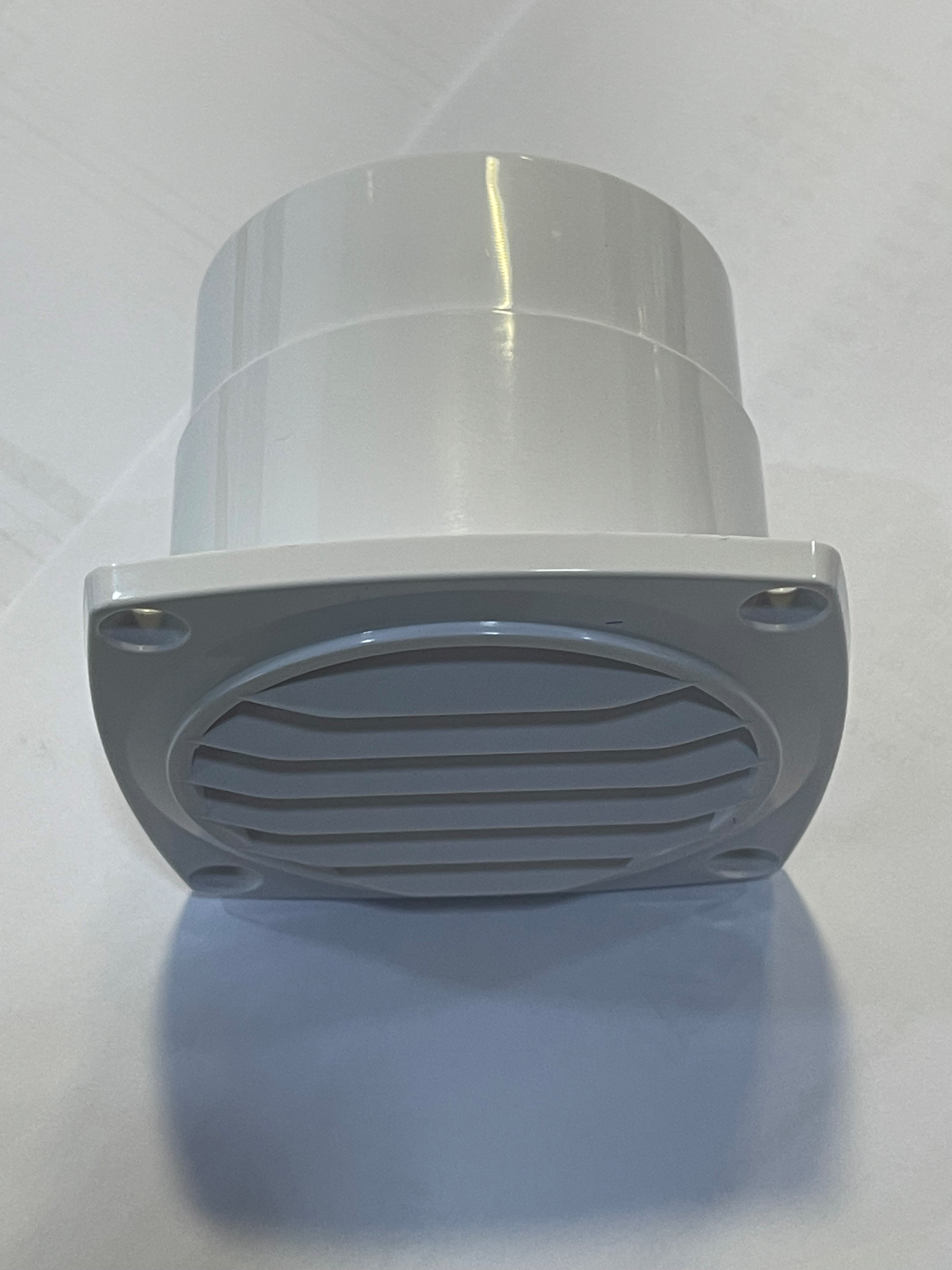 Osculati ABS Lüftungsgitter 92 x 92 mm gerade, weiss 76 mmØ