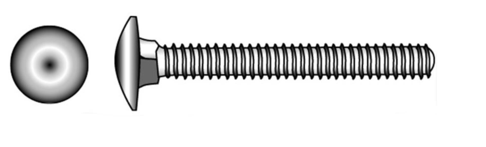 Marinetech M8 x 60 mm Schloßschraube+Mutter V4A (2 Stück) DIN 603 - A4