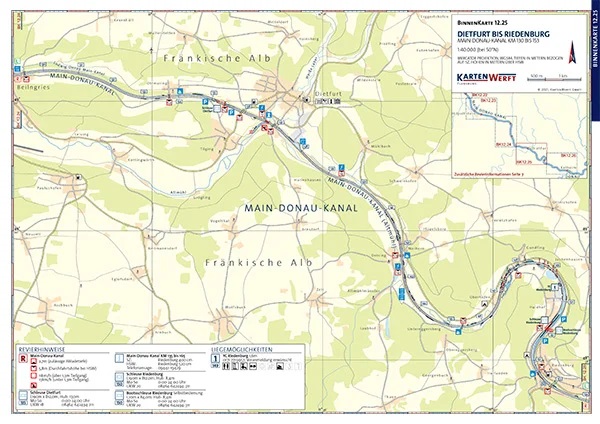 Kartenwerft Binnen Atlas 12, Main und Main-Donau-Kanal Kartenwerft Binnen Atlas 12, Main und Main-Donau-Kanal