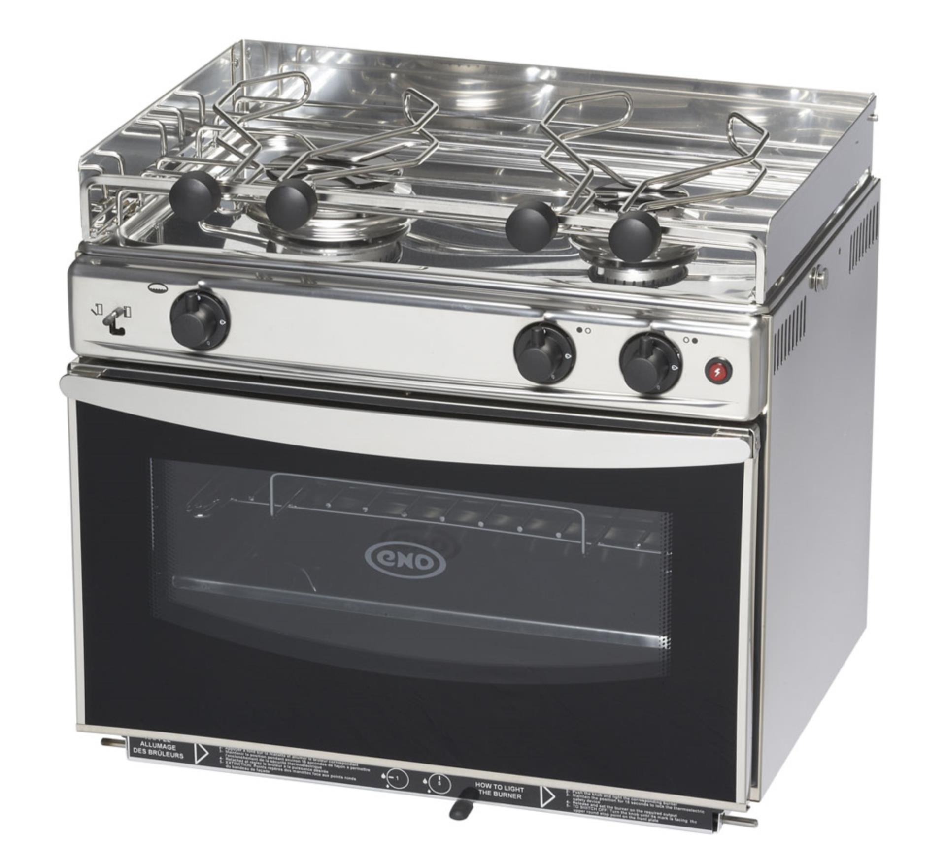 Eno Grand Large 3-flammig Edelstahl mit Grill, 30 mbar