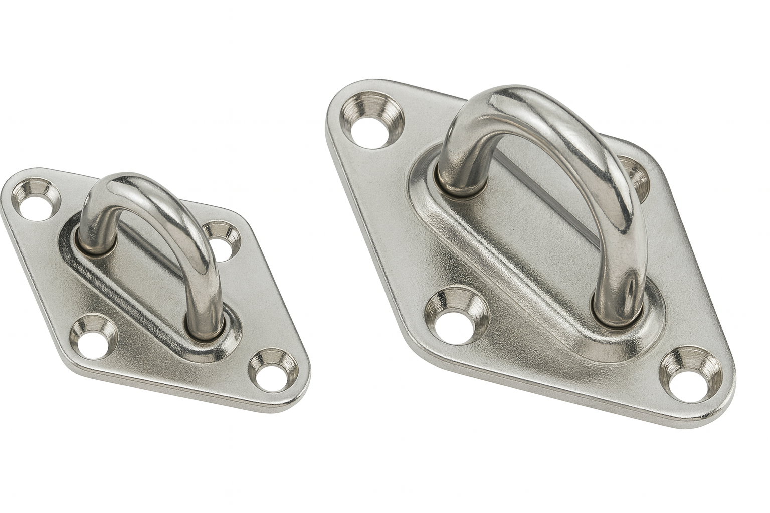 Osculati Edelstahlauge mit Platte, 50 x 80 mm