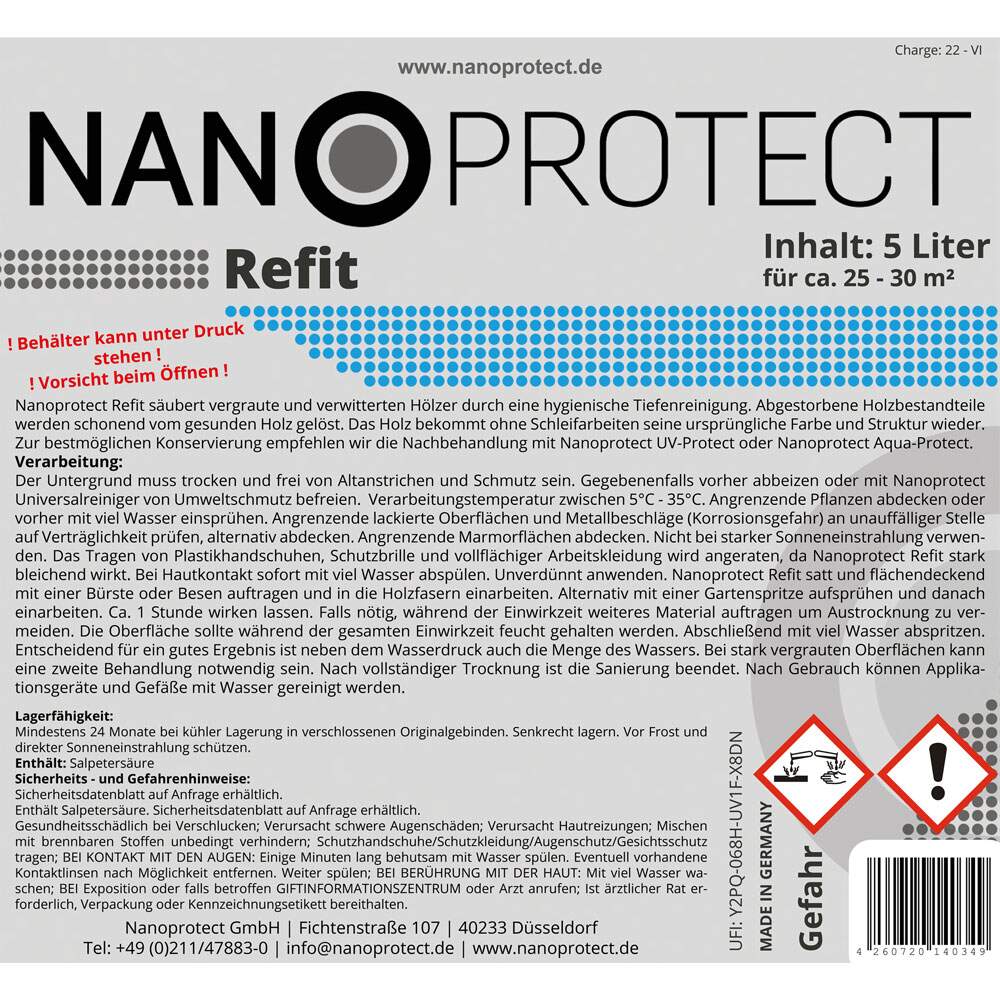 Nanoprotect Teak Refit, 5000 ml
