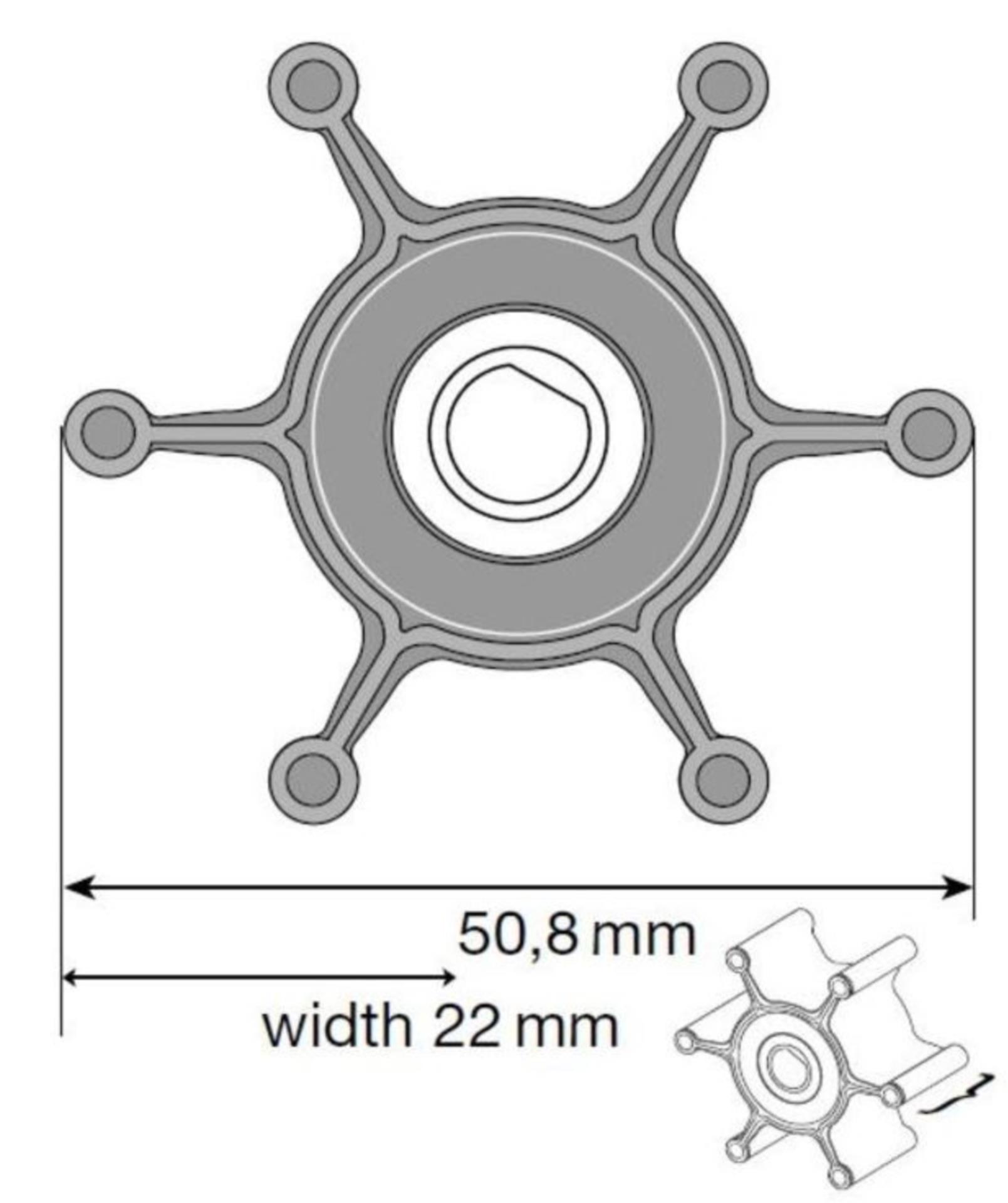 Johnson Impeller Polyurethan (09-824P-2) für Pumpe F4