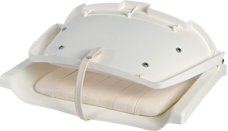 Osculati Klappsitz mit klappbarer Rückenlehne (weiss / weiss), 500 x 430 mm