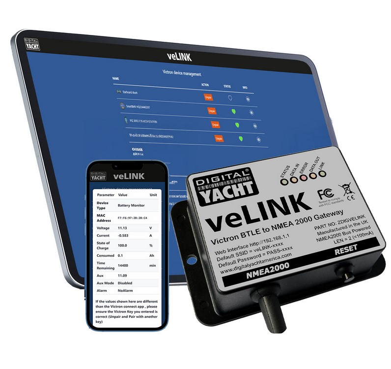 Digital Yacht veLink – Victron BT auf NMEA 2000 