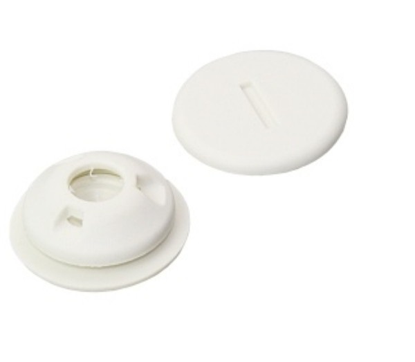 Perfix Unterteil (Verdeck zu Verdeck) weiß, 10er Pack