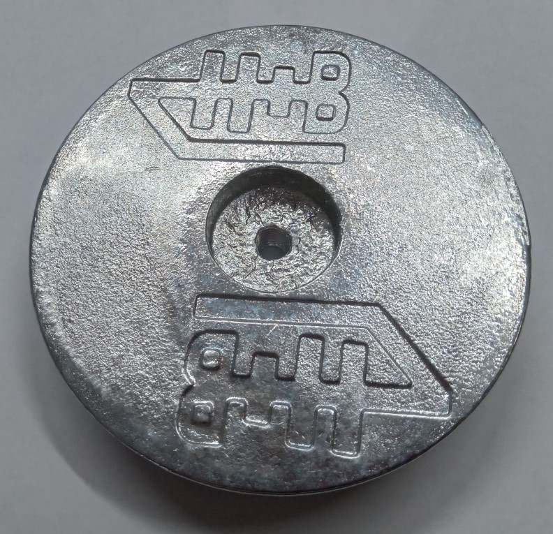 H+B-Technics HB Anoden Zink Ø 100 x 20 mit Gewinde M8  / 1Stück