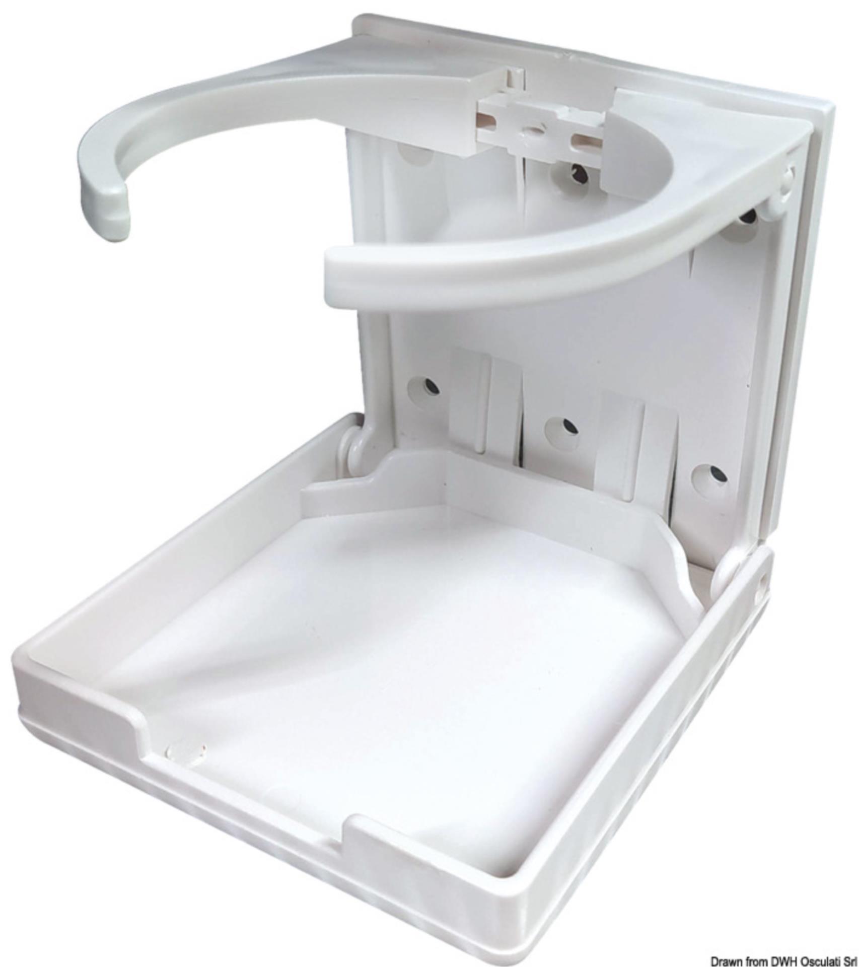 Osculati Glas- / Dosenhalter klappbar, weiß