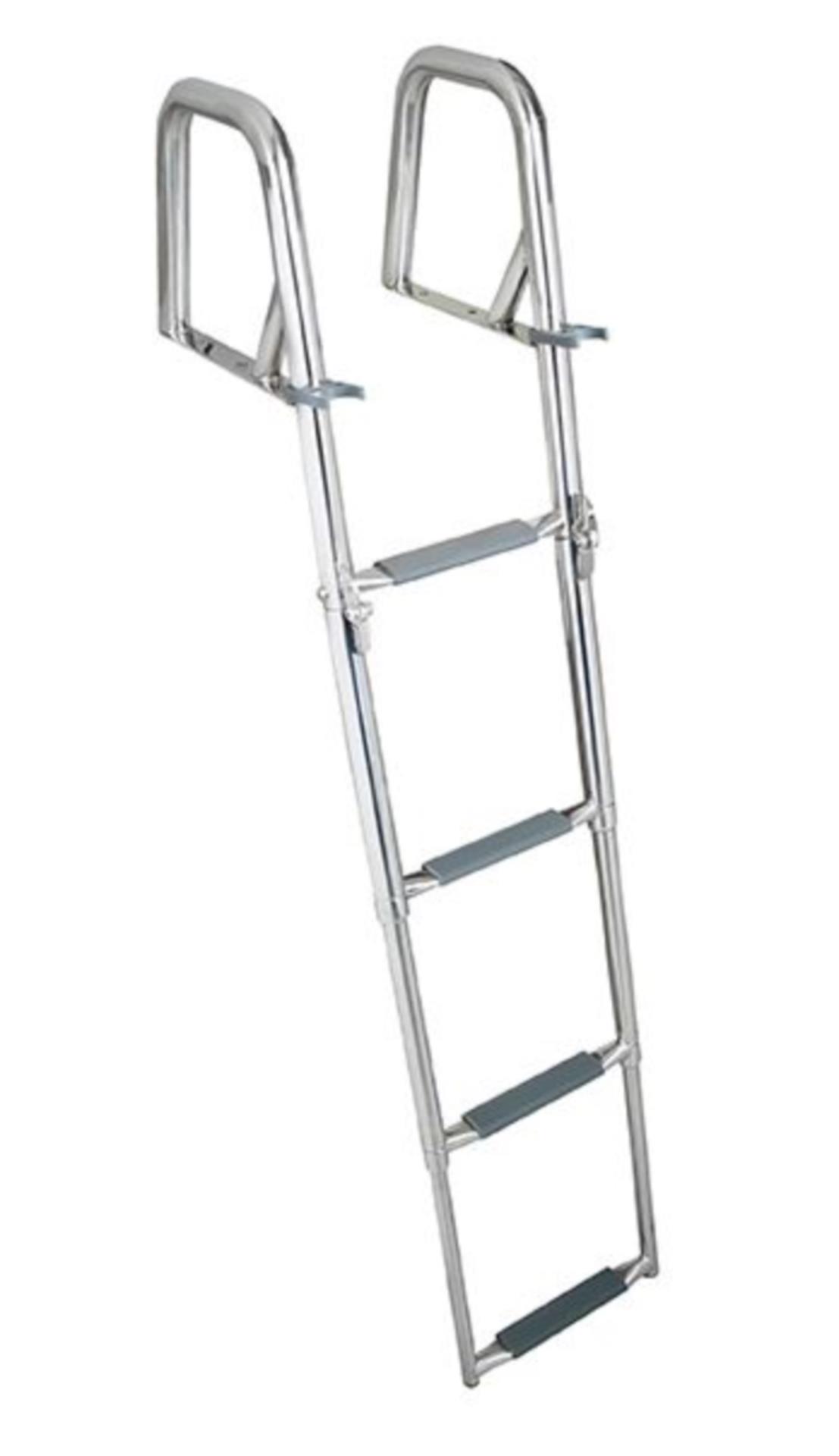 Gotthardt Klappbare Badeleiter 4-Stufen (min. 450 mm / max. 1330, Breite 250 mm)