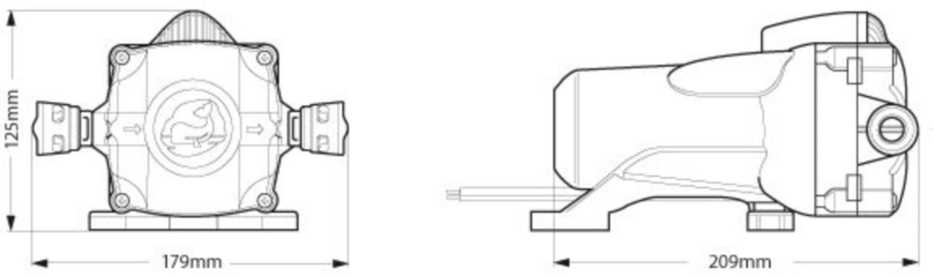 Whale Druckwasserpumpe Watermaster 8 l/min, 2 bar Whale Druckwasserpumpe Watermaster 8 l/min, 2 bar