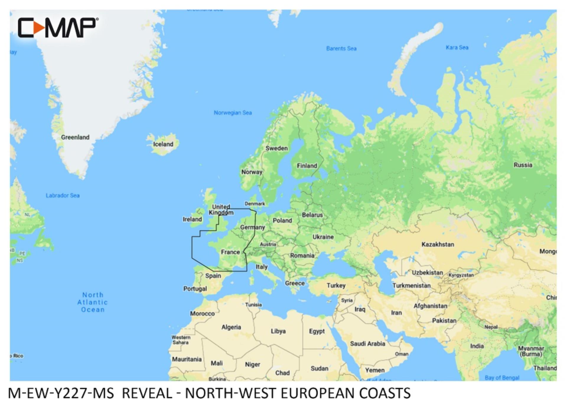 C-MAP Reveal L North-West European Coasts