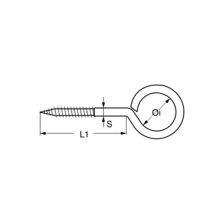 Lindemann Ringschrauben Edelstahl, 16 x 8 (10er Pack)