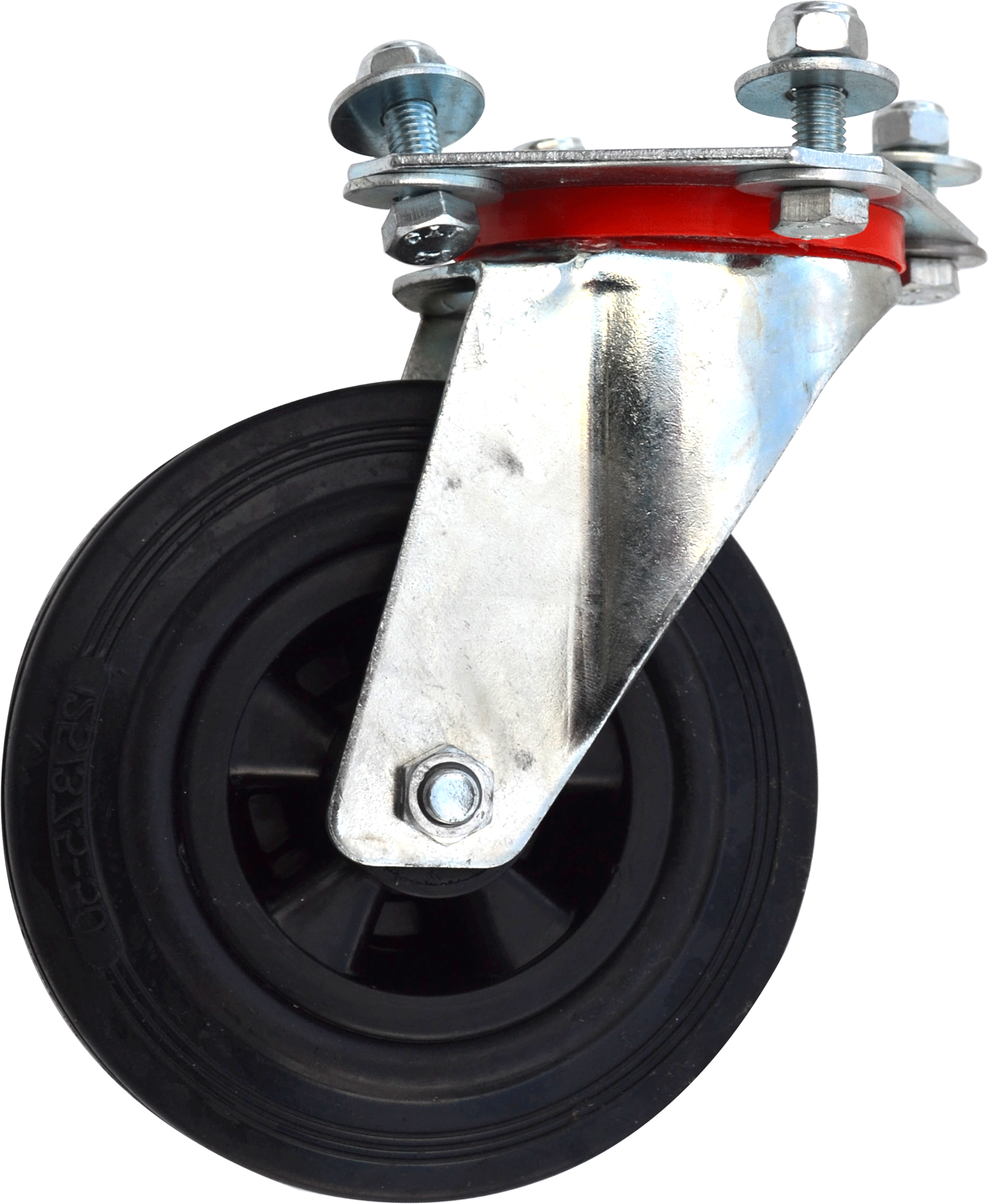 Harbeck Trailer Vollgummi Bugrad 125 mmØ mit Halterung