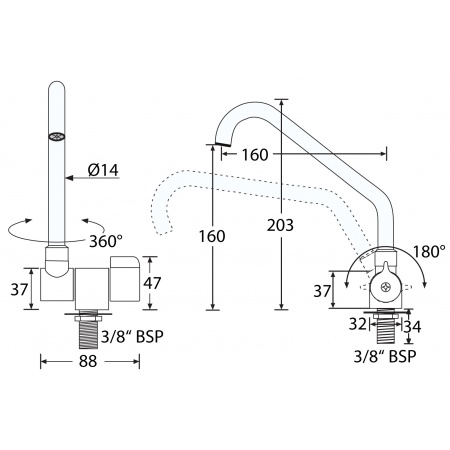 Barka Wasserhahn, Kaltwasser
