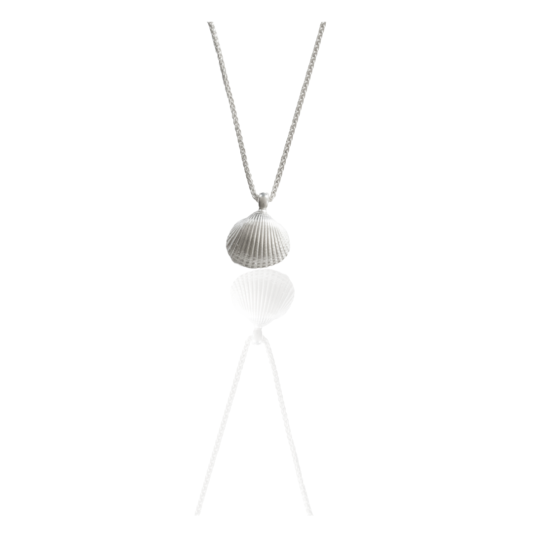 WattenLiebe Herzmuschel Kettenanhänger 925er Silber (Größe 21 mm) 3 g