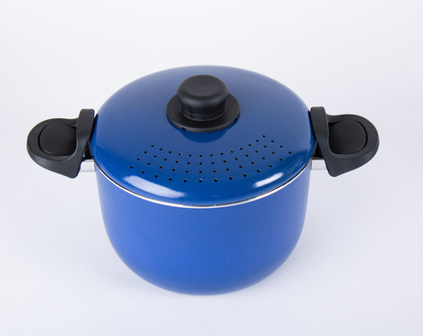 Gimex Kochgeschirr Alu, 9-teilig blau / schwarz Gimex Kochgeschirr Alu, 9-teilig blau / schwarz