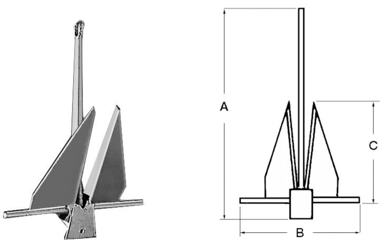 Osculati Plattenanker feuerverzinkt, 4 kg