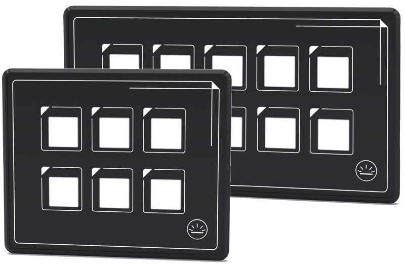Osculati Schattafel Touch Control 12V, 6er Tafel 91 x 75 mm