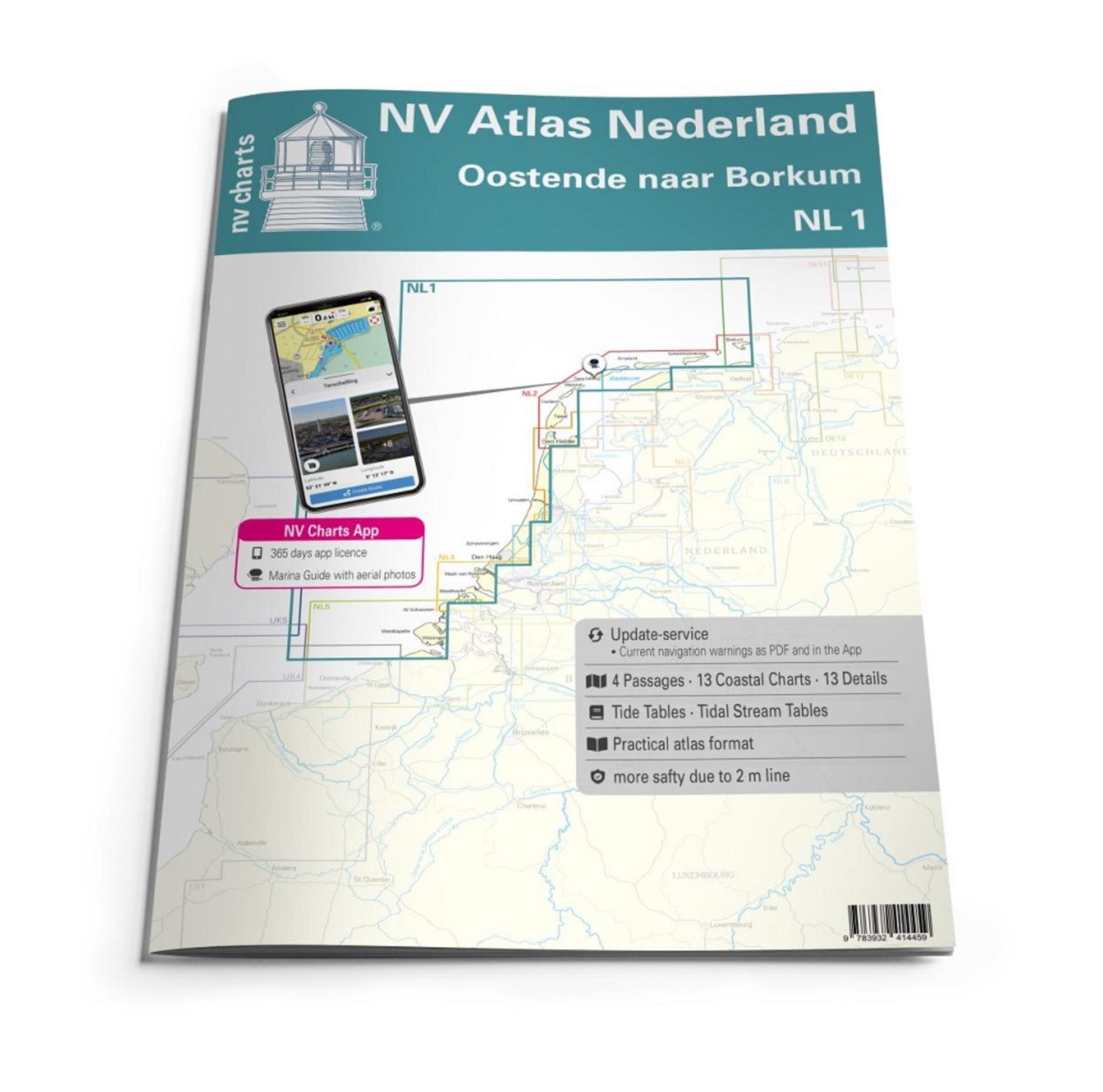 Nautischer Verlag NV Atlas Nederland NL1 - Borkum naar Oostende