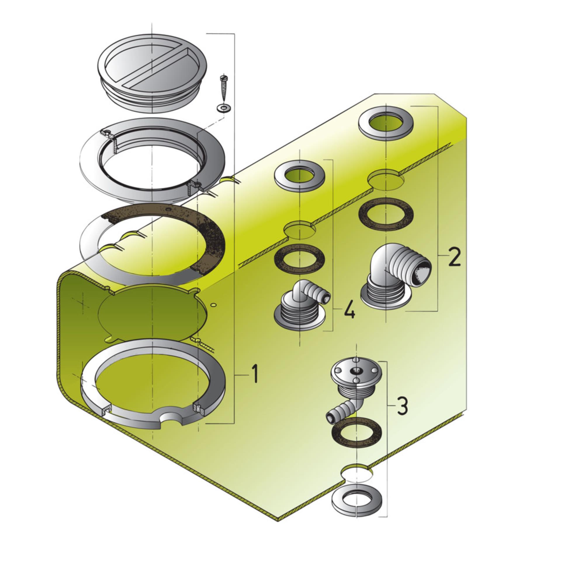 Vetus Fäkalientank 215 l, 1000 x 400 x 600 mm Vetus Fäkalientank 215 l, 1000 x 400 x 600 mm