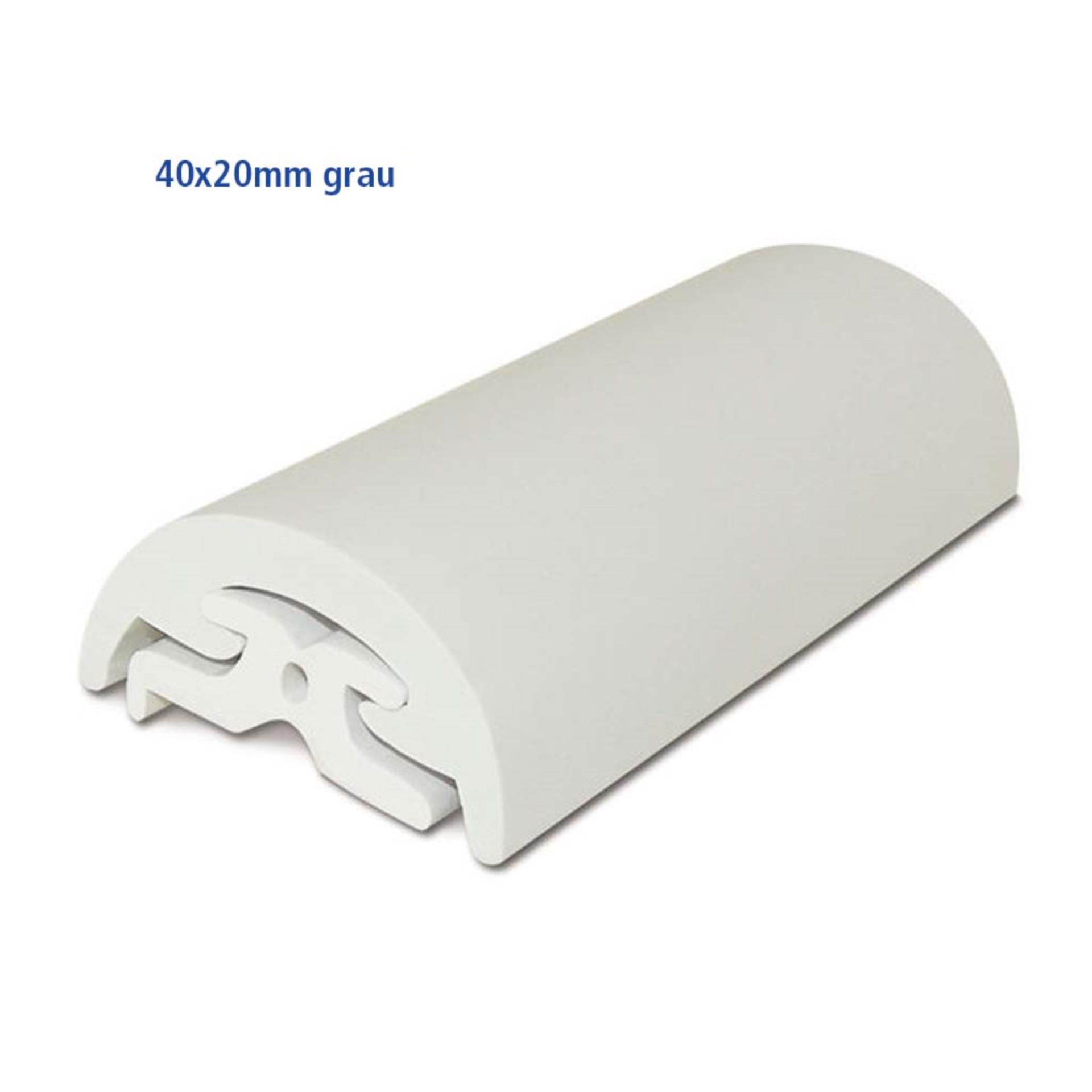 Tessilmare PVC - Einlage für Scheuerleiste "Radial" 40x20mm grau, 24Meter