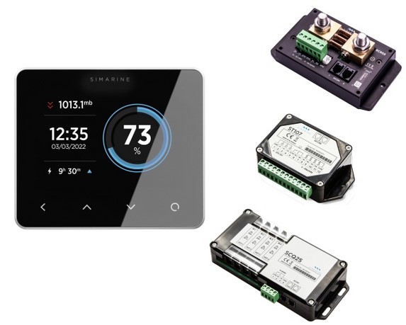 Simarine Pico Blue Paket Aufbau, Aluminium schwarz