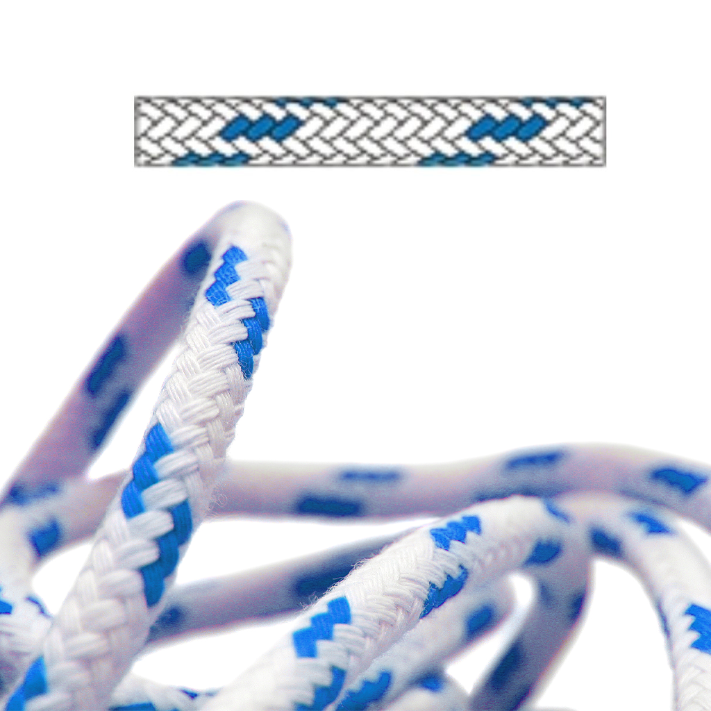 Gleistein Standard SC Polyesterschot, weiß-blau, 