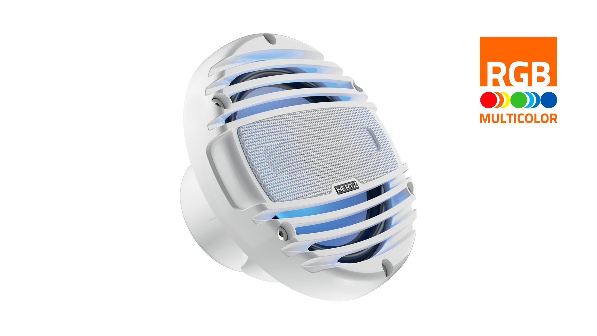 Hertz Marine Audio HMX 8" RGB LED Lautsprecher Weiß 