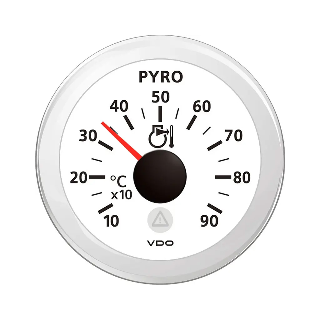 VDO Pyrometer 52mmØ 12V, Anzeige 250-1650, 12V weiß