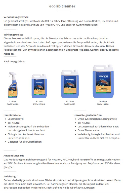 Ecoworks Marine EcoWorks Rib Cleaner, 750 ml