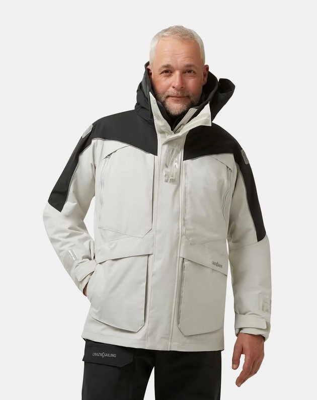 Crazy4Sailing C4S Stavanger II, Jacke, silber/carbon, L