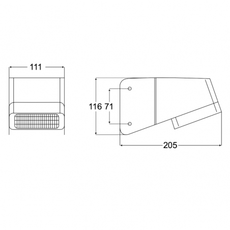 Hella Decksscheinwerfer 8503, schwarz Hella Decksscheinwerfer 8503, schwarz