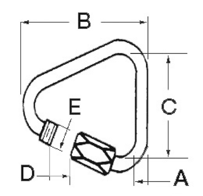 Osculati Schotschäkel Delta 3,5 mm x 35 / 33 mm