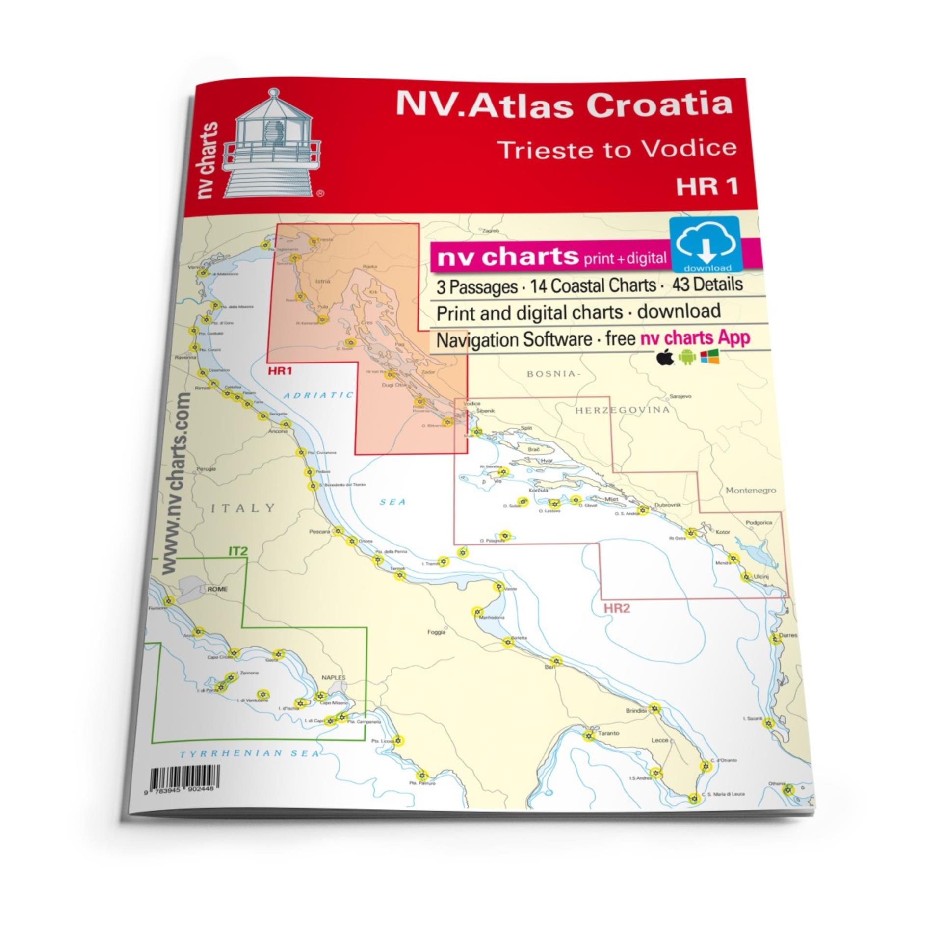 Nautischer Verlag NV Atlas Croatia HR 1 - Trieste to Vodice Nautischer Verlag NV Atlas Croatia HR 1 - Trieste to Vodice