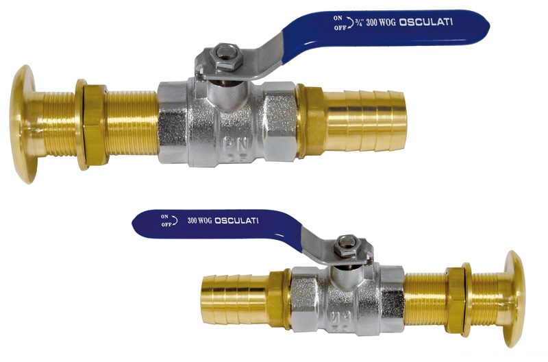 Osculati Installationskit für Toiletten mit Borddurchlaß und Absperrhahn