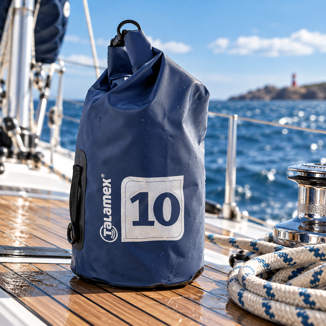 Talamex Wasserdichter Packsack, 10 Liter (49 x 19 cm)