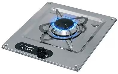 CAN PC1320 Gaskochfeld Edelstahl, 1-flammig