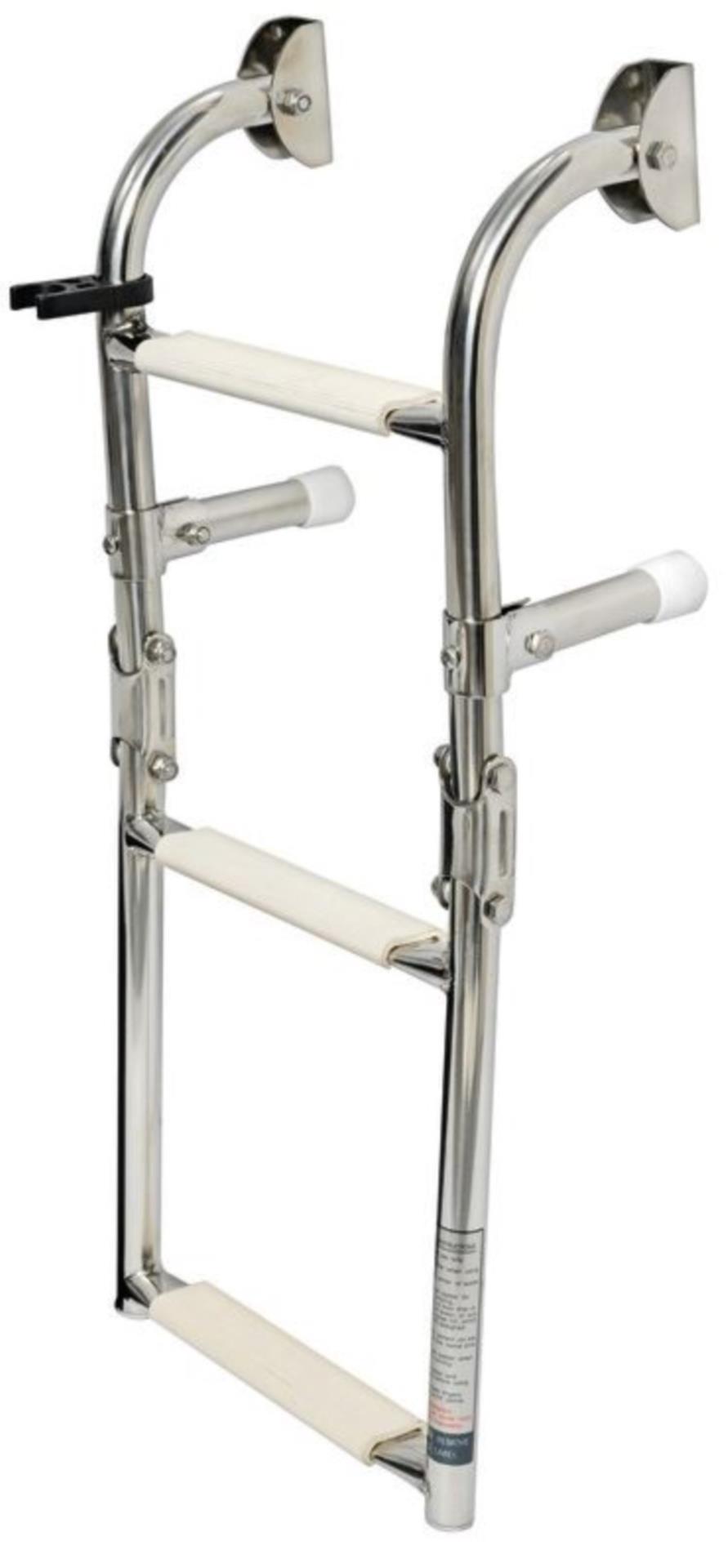 Osculati Edelstahl Badeleiter 3-Stufen, 63 cm
