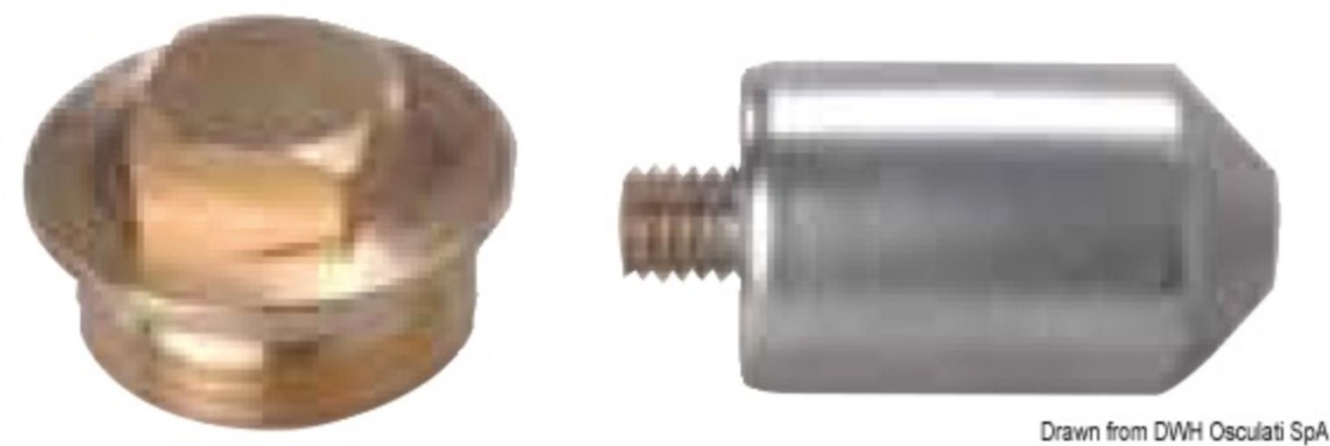 Osculati Anode-Volvo Kerze mit 3/8 Gewinde. passend zu PL4007