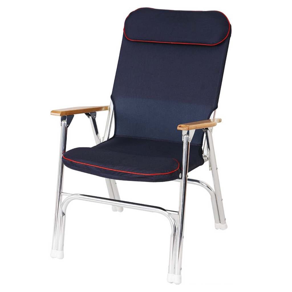 Osculati Gepolsterter Klappstuhl aus eloxiertem Aluminium navy blau