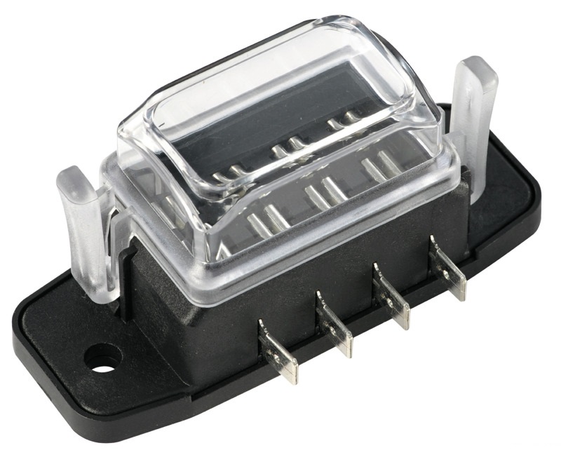 Osculati Flachsicherungshalter 4er mit Plastikabdeckung