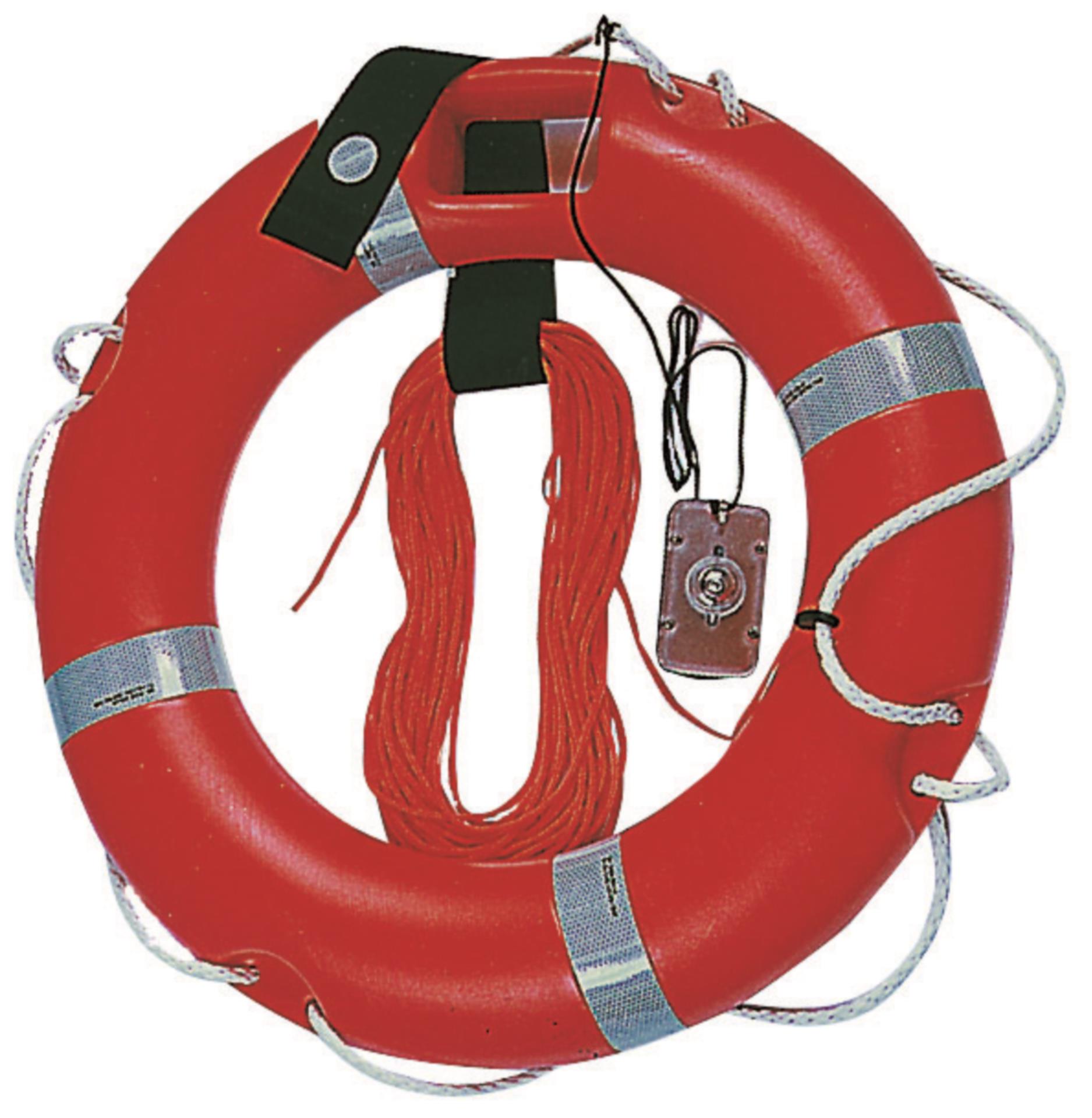 Osculati Solas Rettungsring orange mit Leuchtboje & Leine