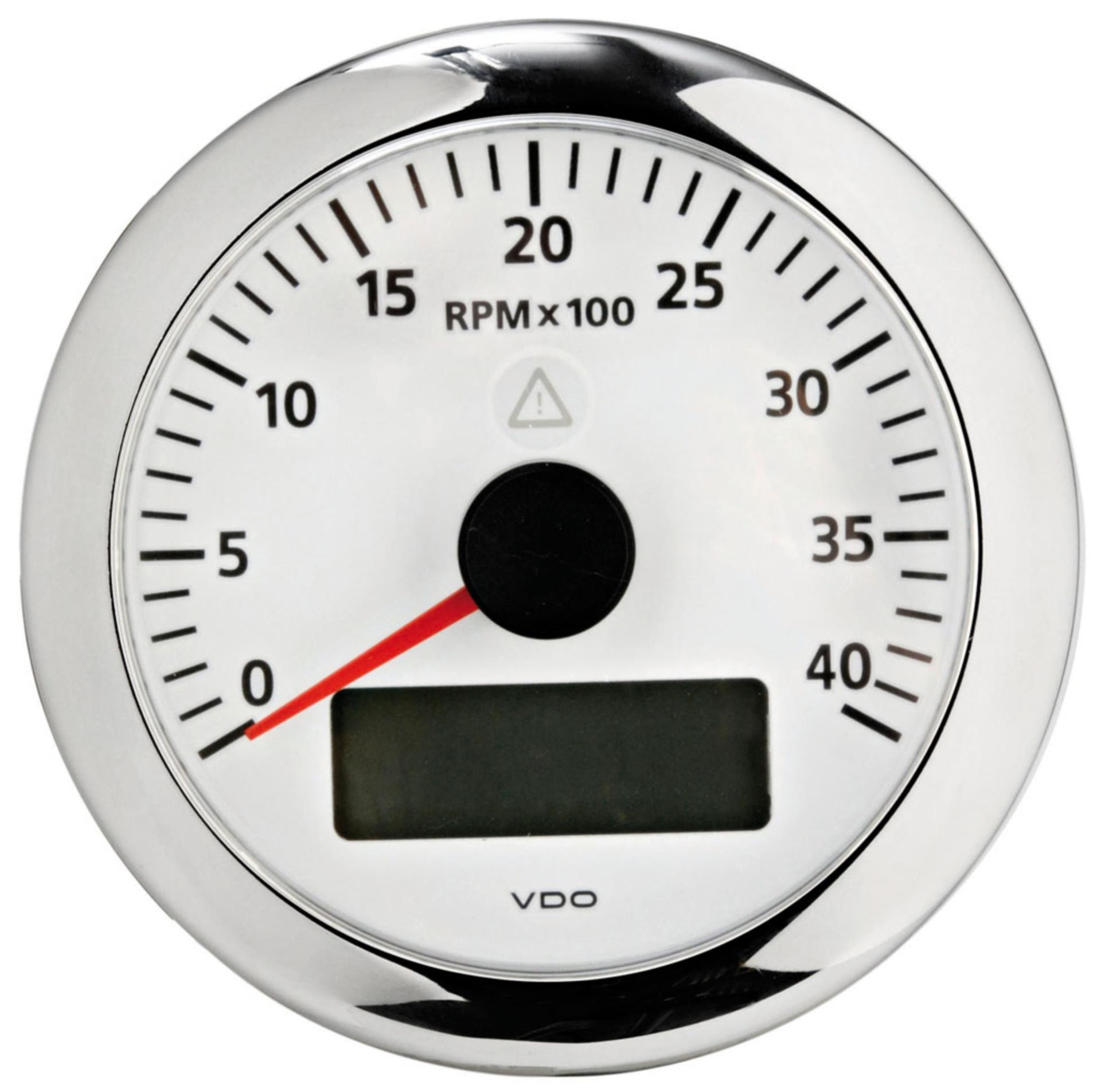 VDO Drehzahlmesser 85mmØ mit LCD- Display 0-5000rpm weiß