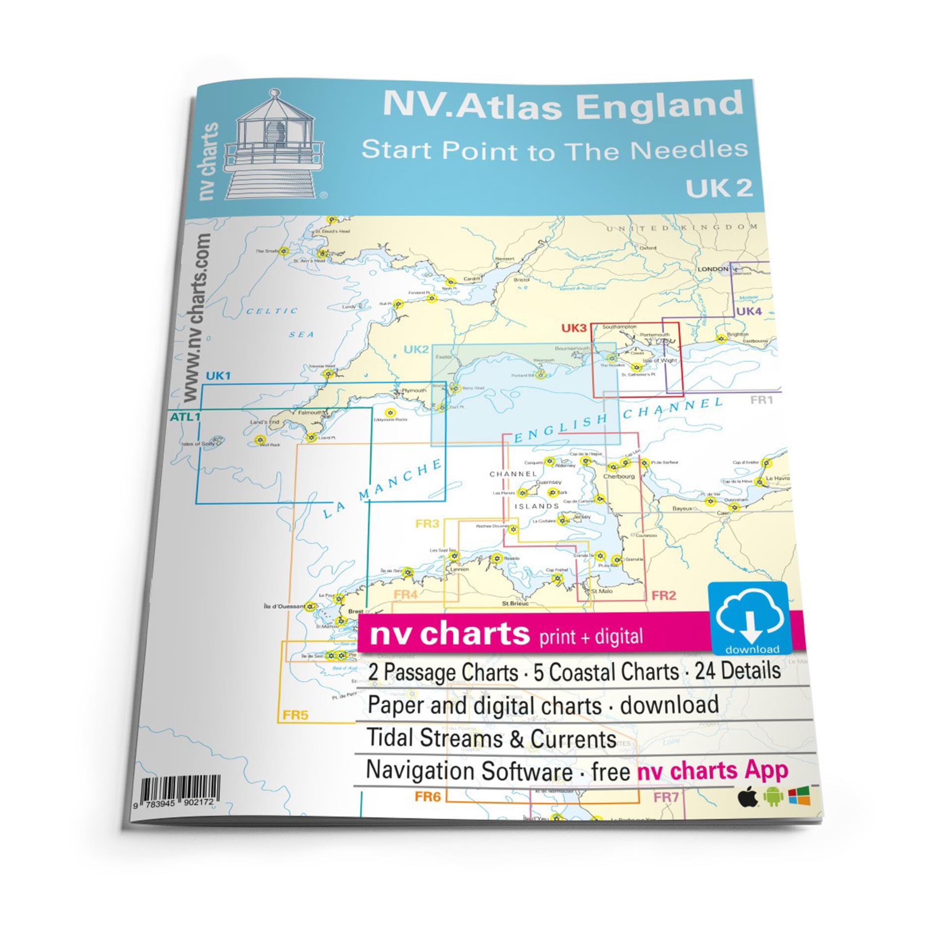 Nautischer Verlag NV Atlas England UK2 - Start Point to The Needles