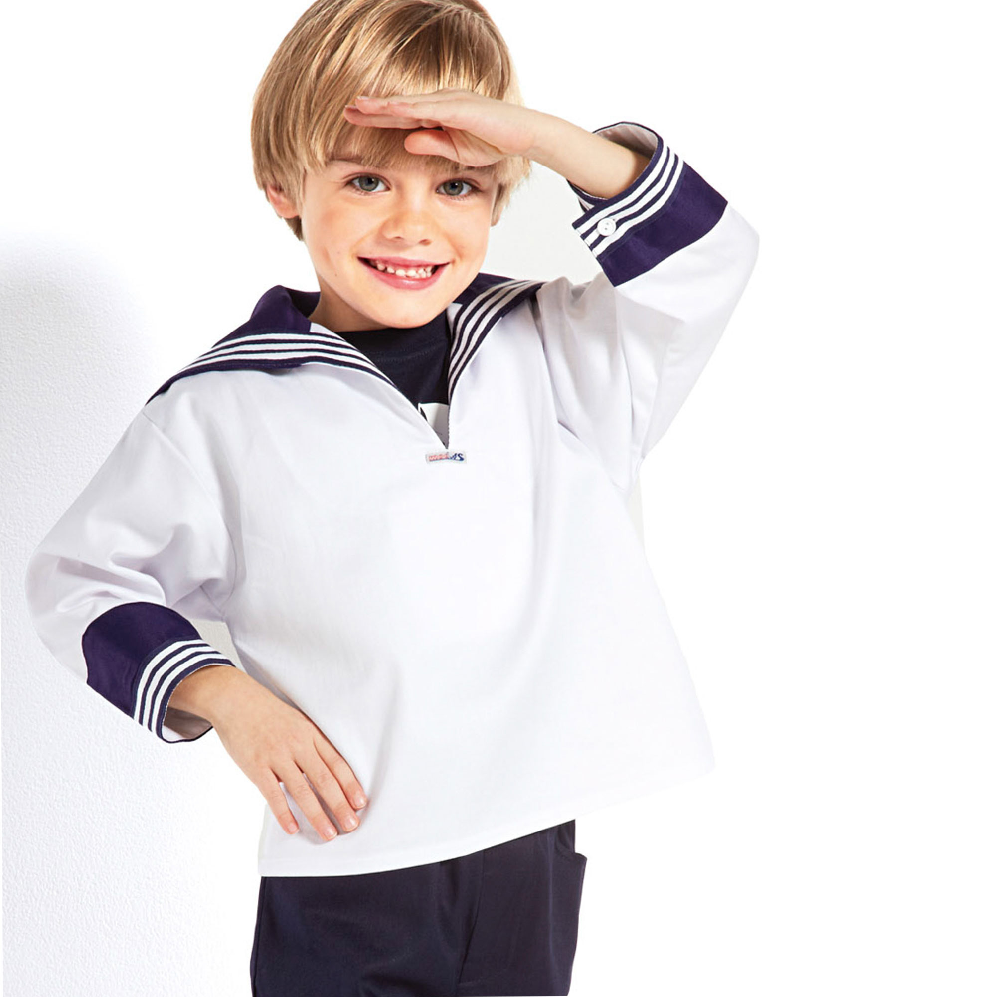 Modas Kinder- Matrosenhemd, Größe: 98 ,Farbe: Weiß